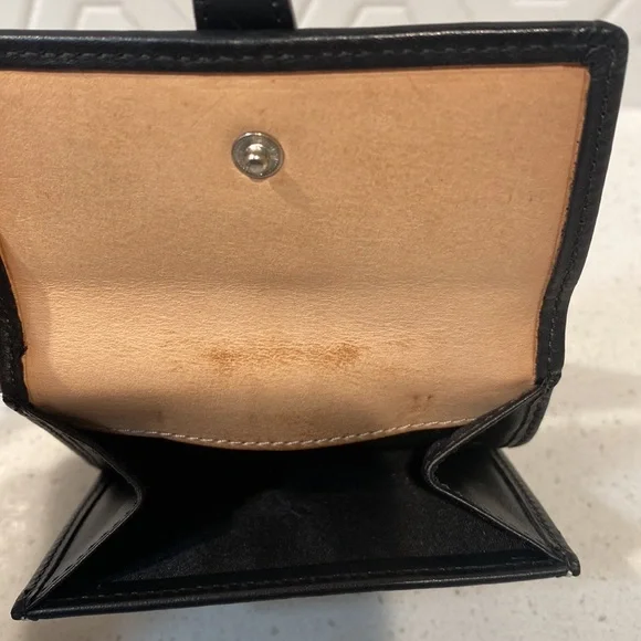 Authentic Coach leather signature canvas mini wallet with buckle - Picture 5 of 11